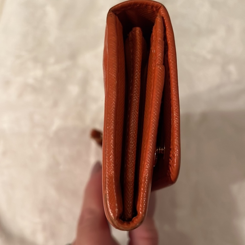 Authentic Orange Prada Wallet - Picture 15 of 16